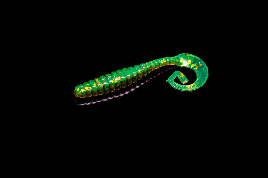 Fish Worm (2", 2,4") - Green Motoroil